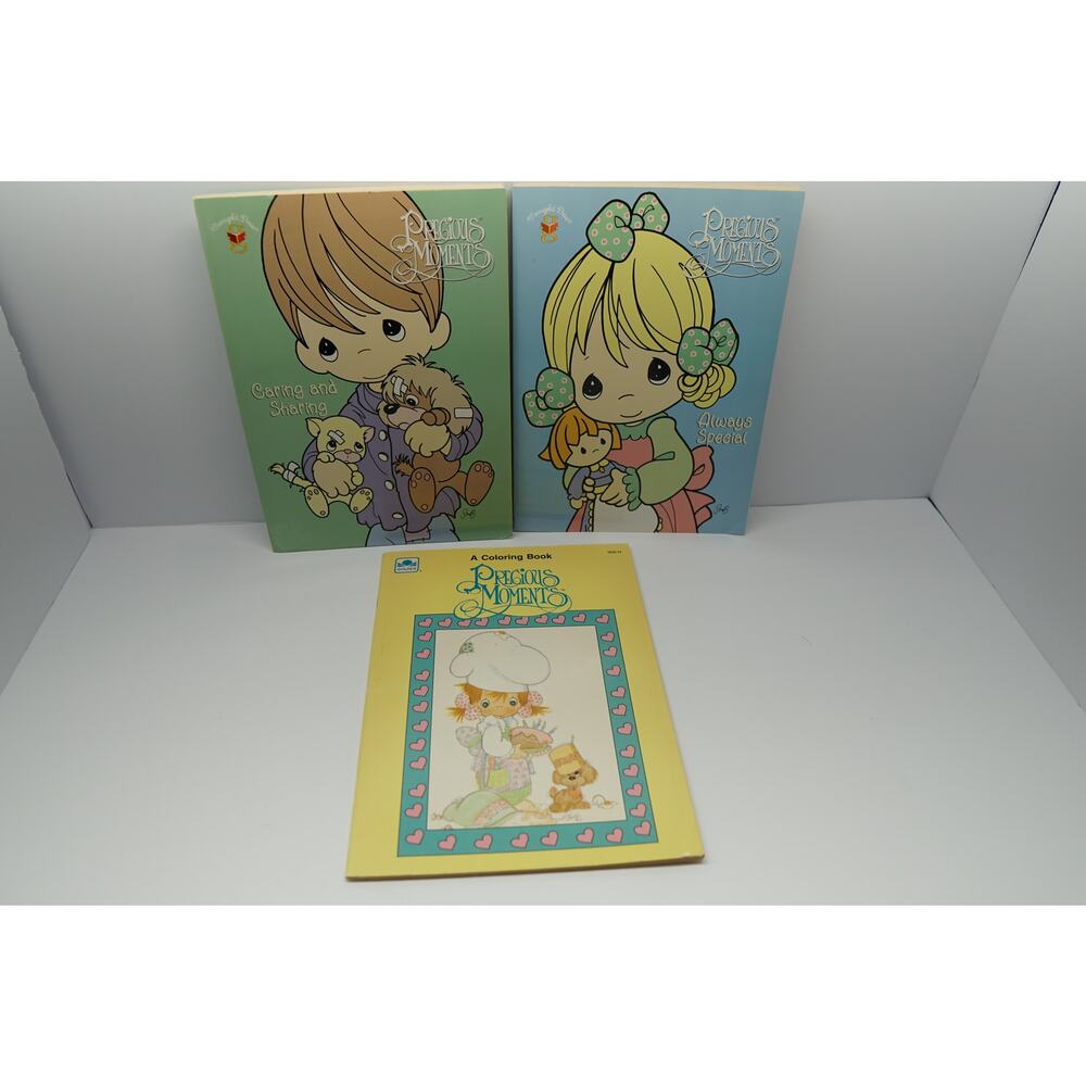 VINTAGE Precious Moments Coloring Book Lot of 3 - UNUSED